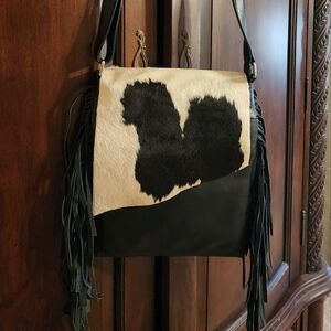 Western cowgirl cowhide purse